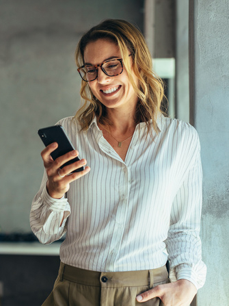 Business woman portrait in office