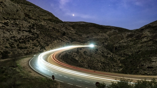 Road night view 