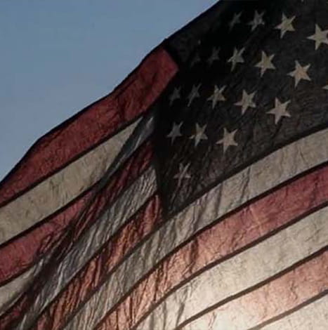 flag waving in the sun