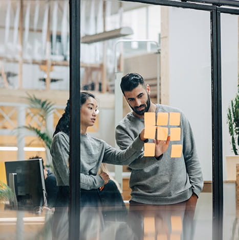 men and women working on Artificial Intellegent