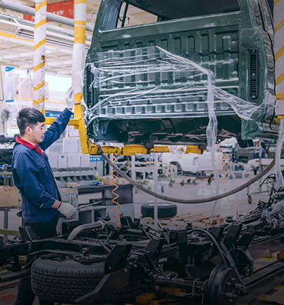 employee working in a manufacturing plant