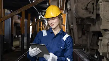 Engineer train Inspect the train's diesel engine