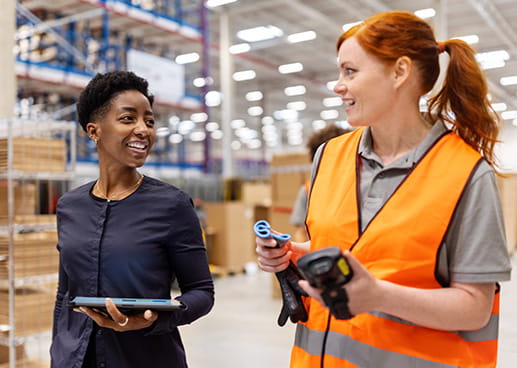 people in a warehouse