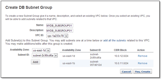 Vpc configuration