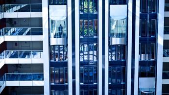 Blue architecture and buildings