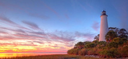 St Marks Lighthouse located in the St. Marks National Wildlife Refuge near tallahassee.