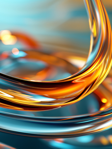 Fluid Metallic Ribbons in Warm and Cool Hues
