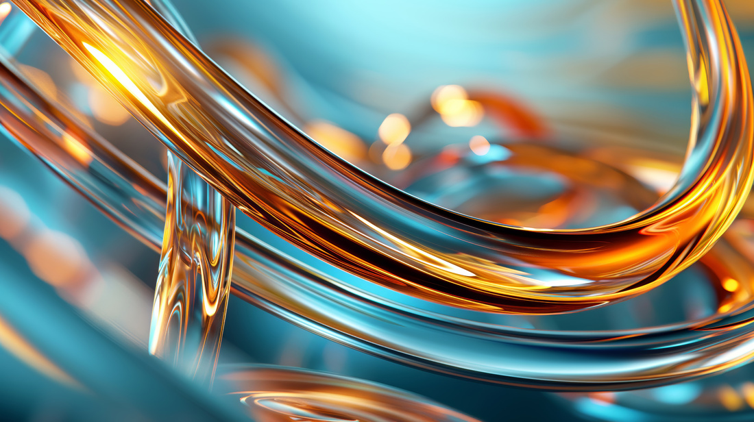 Fluid Metallic Ribbons in Warm and Cool Hues