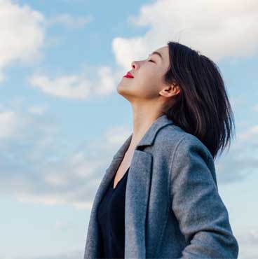 Young Lady Embracing Hope And Freedom