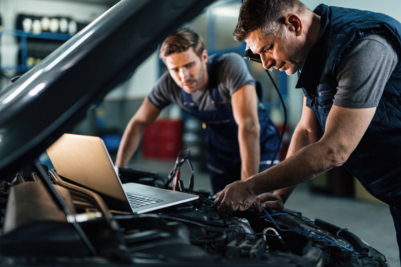 mechanics in the workshop