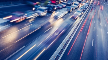 Rush-hour traffic in downtown beijing