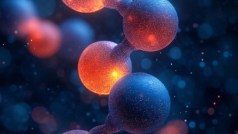 A high-tech futuristic particle network representing scientific innovation