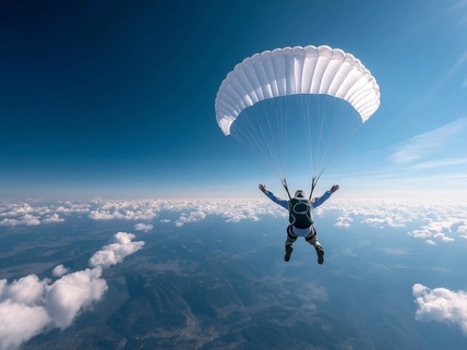 paraglider in sky