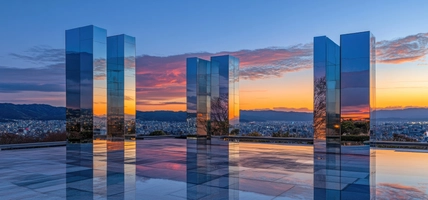 buildings during sunset