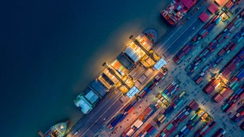 shipping containers on shipping boat