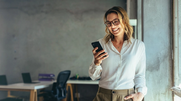 Business woman portrait in office