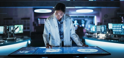 woman working in lab
