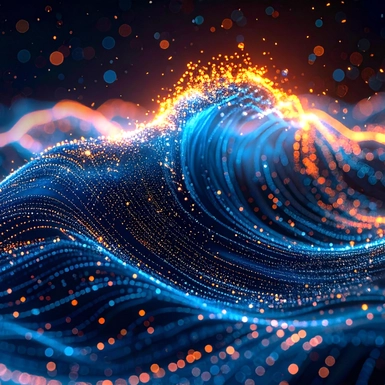 AI created digital wave