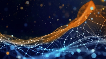 Data technology background. Abstract background. Connecting dots and lines on dark background. 3D rendering. 4k