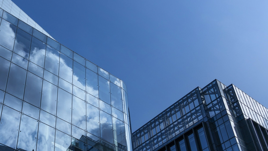 tops of city buildings