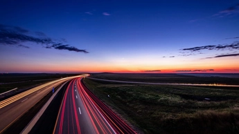 road with lights at night