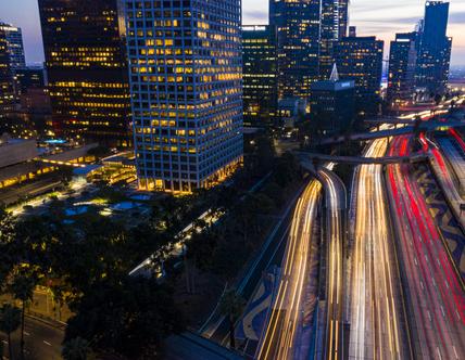 Long Exposure Aerial of Los Angeles