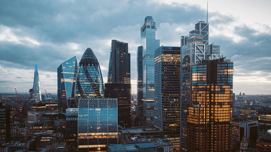 The City of London Skyline at Night, United Kingdom