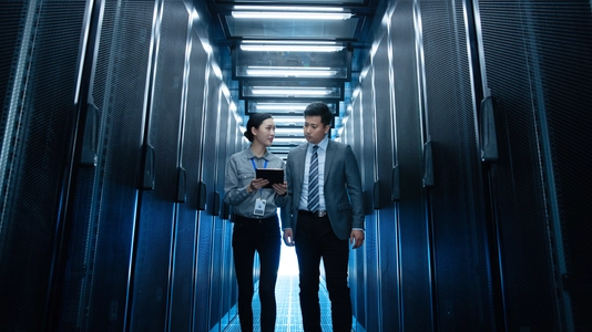 In the computer room technicians for leadership 