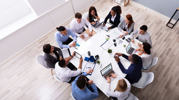 Multi Ethnic Business People Having Business Meeting