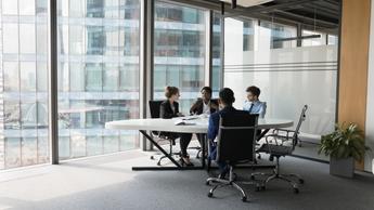 group having a meeting