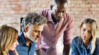 Business people working in office of a start-up company