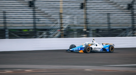 Nolan Siegel in car on track
