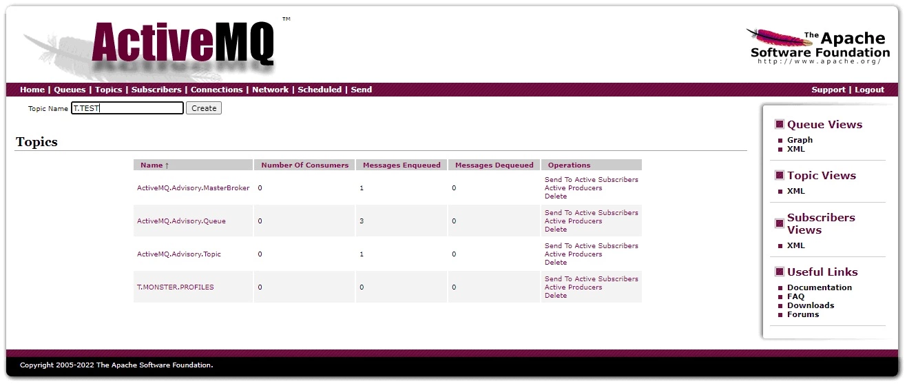 Topics list