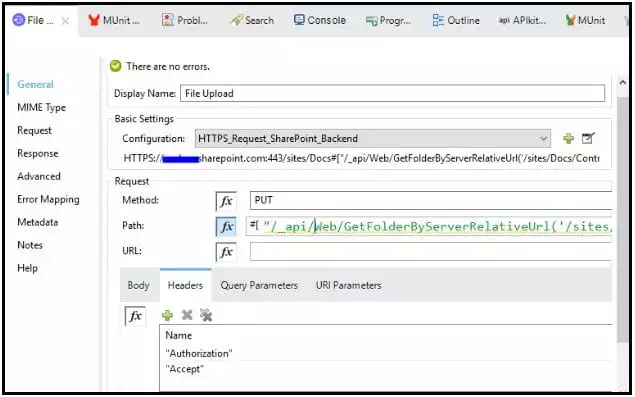 HTTP Requester configuration to upload file