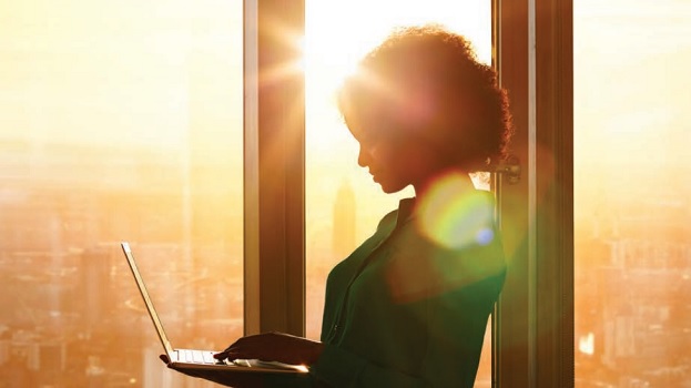 lady working on laptop