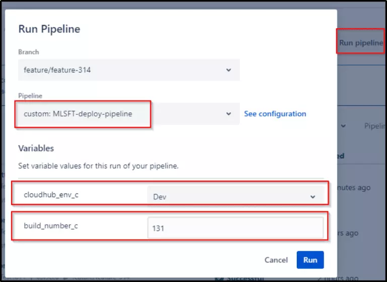 pipelines for MuleSoft applications7