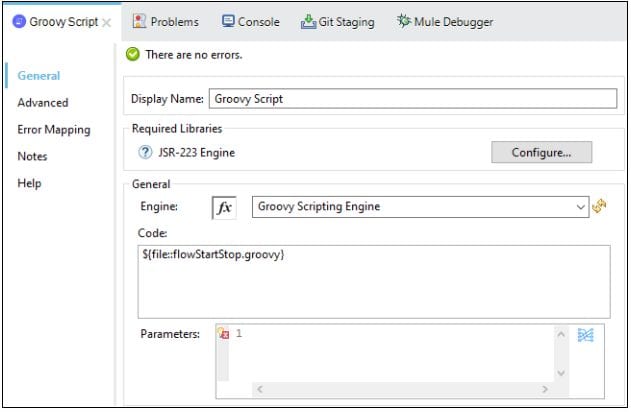 Configuration of the Execute connector