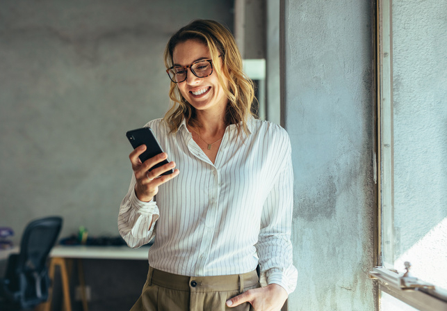 Business woman portrait in office