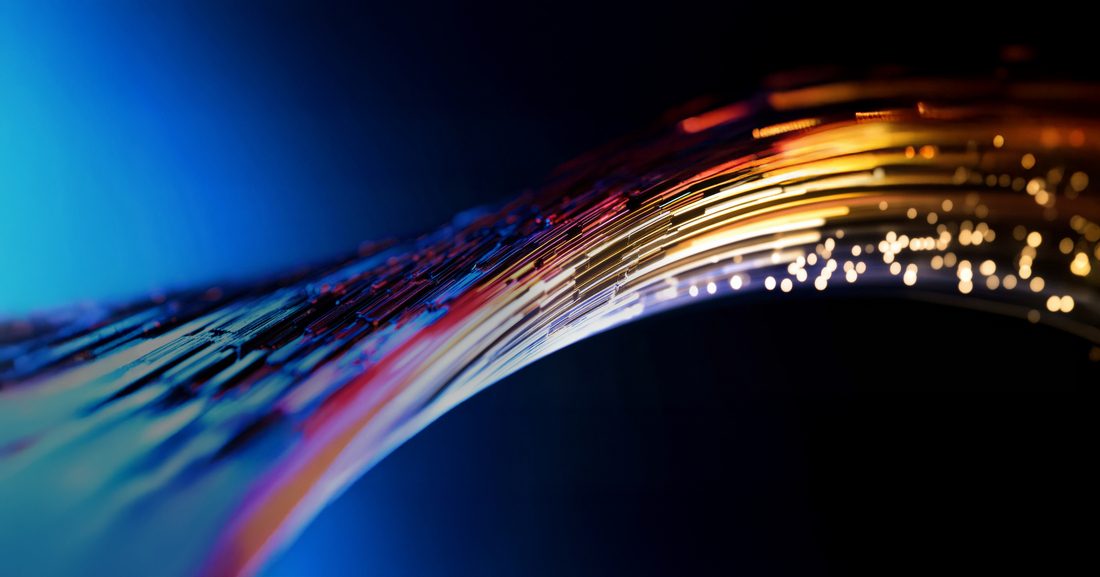 Quantum Data Flow Immersive Digital Transformation Visualization with Luminescent Fiber Optic Waves - Next-Gen Business Intelligence and Technological Innovation Landscape