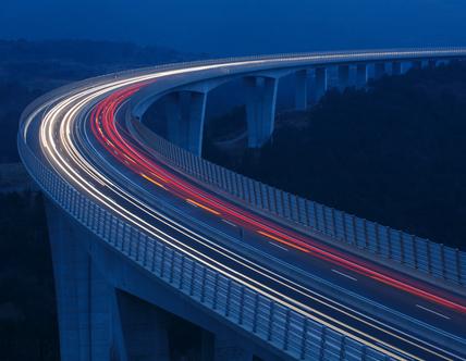 Bridge with lights