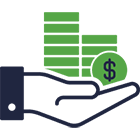 money in hand icon