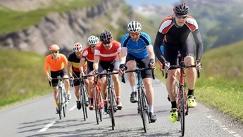 group of cyclists