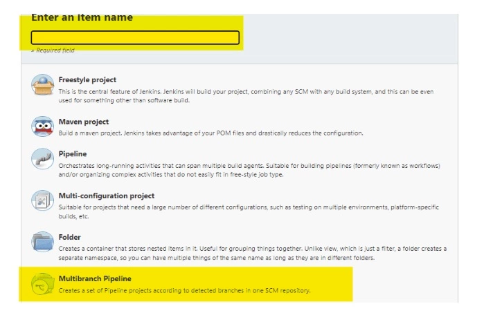 Select Multibranch Pipeline