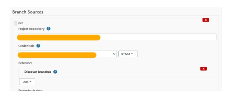 Add the SCM URL and id, password on credentials of SCM