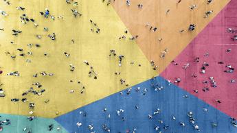 High Angle View Of People